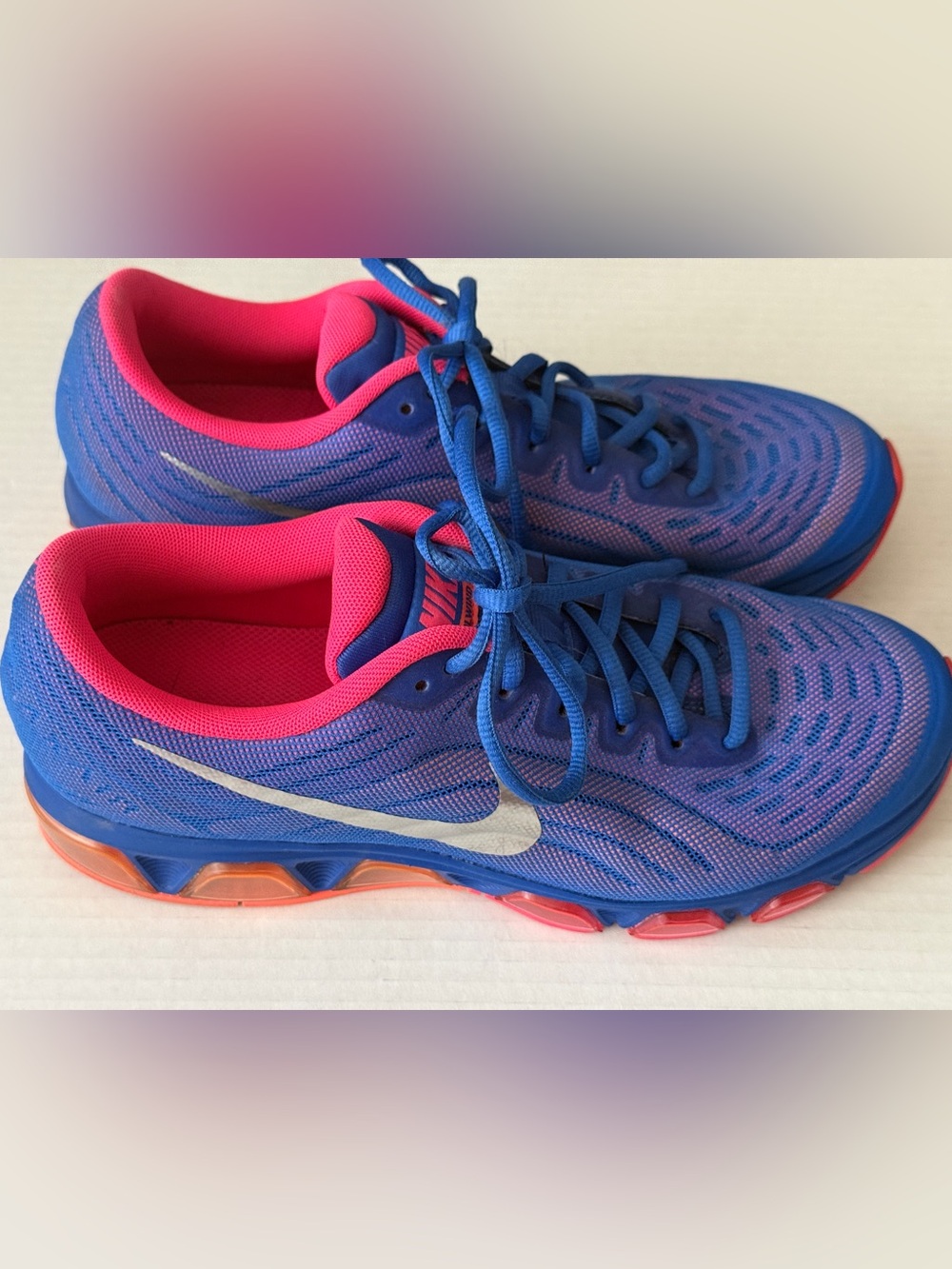 Nike Air Max Tailwind Hyper Cobalt + Pink Running Shoes 621226 400 Women's Sz 10